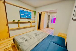 Giường trong phòng chung tại Casa Isolda