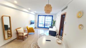 Posezení v ubytování BEACH VALENCIA LUXURY D15-9 Apartment with terrace and sea views with two rooms