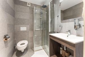 Koupelna v ubytování Hotel karel de stoute