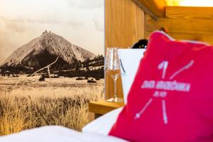 Nespecifikovaný výhled na hory nebo výhled na hory při pohledu z hotelu