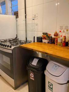Kuchyň nebo kuchyňský kout v ubytování Lamparina Hostel