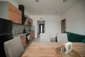 Kuchyň nebo kuchyňský kout v ubytování Enjoy apartments