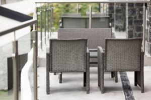 Гостиная зона в Pierside Apartments Deluxe Accommodation
