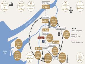 a map of the city of edmontonmontonmonton canada at MIMARU Osaka Namba North in Osaka