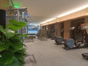 a gym with several rows of exercise bikes at Citadines Yazhou Bay Sanya in Sanya