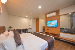 TV a/nebo společenská místnost v ubytování Bliss Nirvana Resort, Lonavala