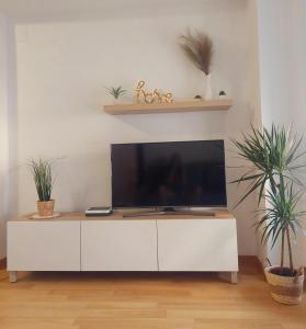 Μια τηλεόραση ή/και κέντρο ψυχαγωγίας στο Cozy apartment near the beach +14 φωτογραφίες