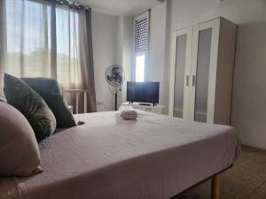 Televízia a/alebo spoločenská miestnosť v ubytovaní eXperience Rooms Valencia