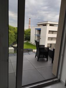Balkón alebo terasa v ubytovaní Híd Köz Penthouses Apartman