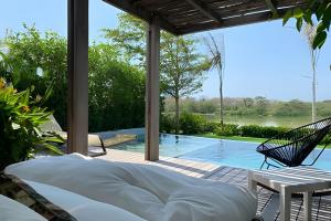 Hồ bơi trong/gần Hermosa casa en Karibana Ctg