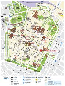 a map of the city of berlin with attractions at Center Vicolo Suite Apartment with Parking in Modena +26 photos
