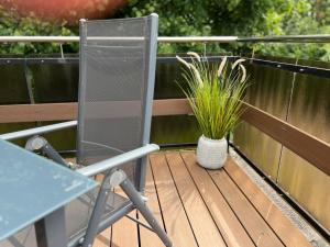 Rõdu või terrass majutusasutuses Peedy's luxuriöse 60m² Wohnung mit Balkonterrasse