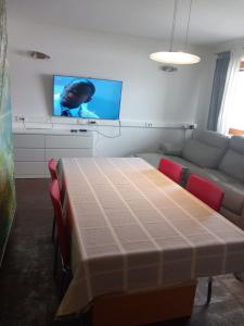 A television and/or entertainment centre at Apartments Domovoj