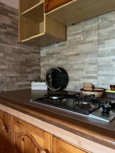 Kuchyň nebo kuchyňský kout v ubytování Myosotyss apartment