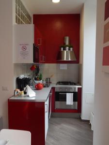 Kuchyňa alebo kuchynka v ubytovaní Red Flat In Rome