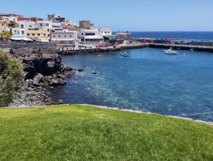 Una vista de un cuerpo de agua con barcos en él. en Relax in Villa-Sur, en San Miguel de Abona
