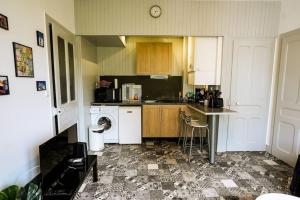 una cocina con fregadero y lavavajillas en Appartement La Gare Viotte, en Besançon