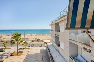 a view of the beach from a building at Casa al Mare - Lido in Terracina