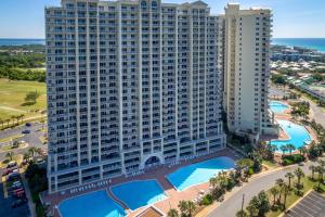 an aerial view of a large building with a pool at Ariel Dunes II 1106 in Destin