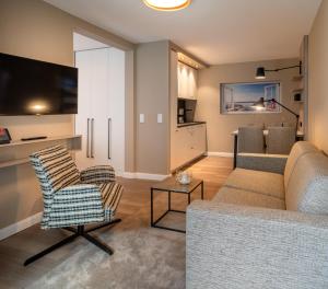 Posezení v ubytování Hotel am Schlosspark garni