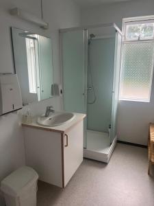 Bilik mandi di Eidavellir Apartments and Rooms