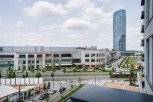 Vista generica su Belgrado o vista sulla città dall'interno dell'appartamento