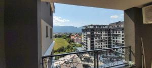 a view of a city from a balcony of a building at Mima in Sarajevo