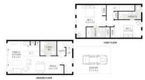 Půdorys ubytování Hotel Trentham Villa 1