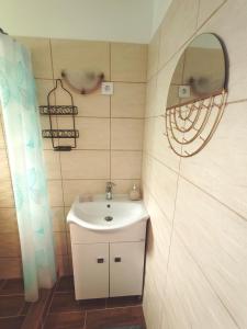 Koupelna v ubytování Ananász Apartman