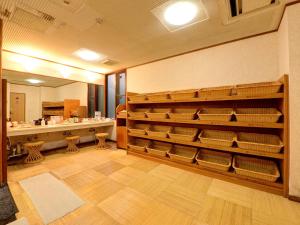 Eldhús eða eldhúskrókur á 蓬平温泉 蓬莱館 福引屋