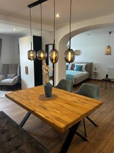 Χώρος καθιστικού στο Ferienwohnung IV Beck-Bräu nahe Bamberg