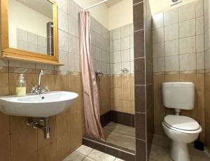 A bathroom at Vadászkürt Vendégfogadó
