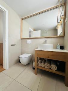 Koupelna v ubytování Apartma Neja