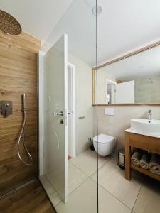 Koupelna v ubytování Apartma Neja