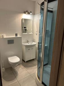 Kúpeľňa v ubytovaní H-T-L Apartamenty Junior