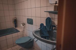Koupelna v ubytování Haus Bergwind