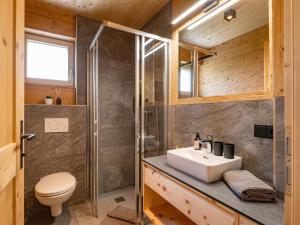 Koupelna v ubytování Chalet Refugium Dolomiten
