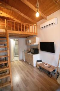 Televízia a/alebo spoločenská miestnosť v ubytovaní Agora Boutique Apartments Ioannina
