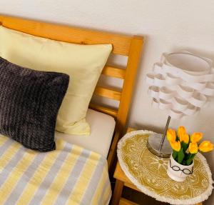 A bed or beds in a room at Atlantis apartman