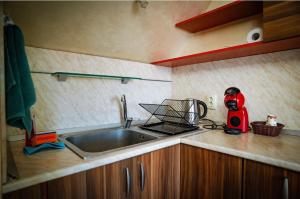A kitchen or kitchenette at Apart Centar Még 5 kép