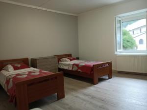 Postel nebo postele na pokoji v ubytování gîte chez patou et joel 6 personnes