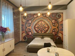 Ένα ή περισσότερα κρεβάτια σε δωμάτιο στο Valgeranna Härrastemaja