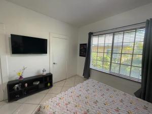 Μια τηλεόραση ή/και κέντρο ψυχαγωγίας στο Private Suite next to Calle Ocho