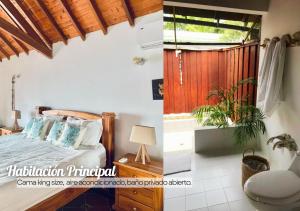 a bedroom with a bed and a window at Beautiful Luxury Beachfront Hosue in Lorica