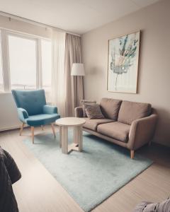 A seating area at Hótel Fransiskus Stykkishólmi