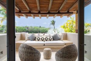 พื้นที่นั่งเล่นของ Residencia Palmas en Punta Mita