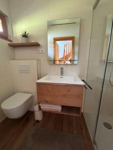 Kúpeľňa v ubytovaní Ferienhaus Stiglitzweg + 17 fotografií