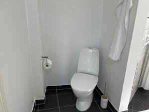 コペンハーゲンにあるCozy Apartment with Prime Location in Østerbroの部屋にある白いトイレ付きのバスルーム +12枚の写真