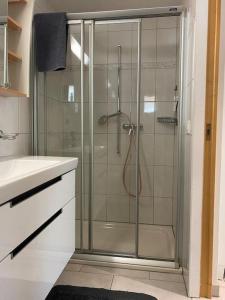 Koupelna v ubytování Zentrale Wohnung in ruhiger Lage in Baltschieder