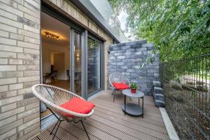 Istumisnurk majutusasutuses Möbliertes Wohnen - Margarete